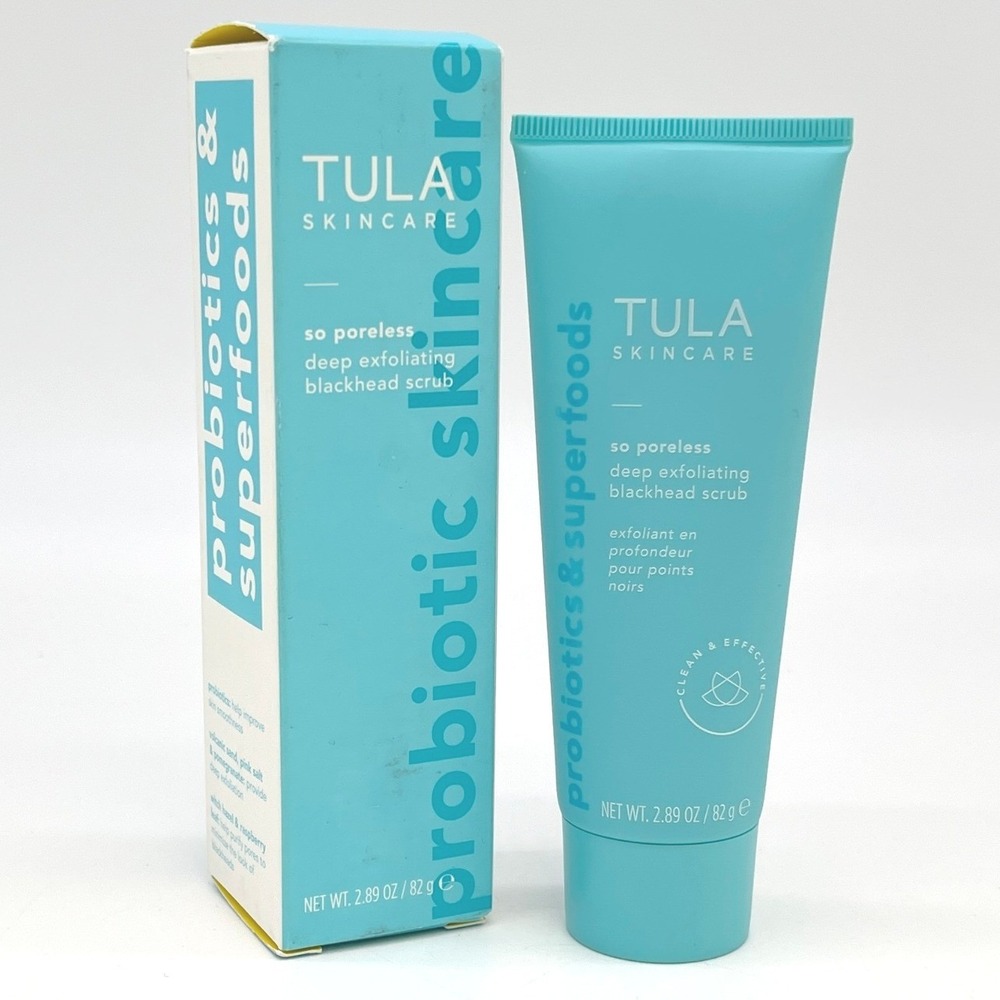 TULA So Poreless Deep Exfoliating Blackhead Scrub Full Size 2.89 Oz New Sealed